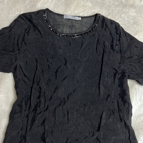 COPY - Silk and Cashmere Top Blouse size L - Picture 3 of 9